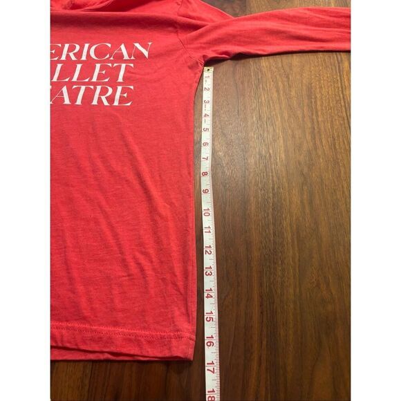 Bella+Canvas Womens Red American Ballet Theatre Long Sleeve Hooded T-shirt Small - Picture 3 of 6